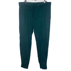 AMERICAN GIANT Teal Blue Green Jogger Sweatpants Cotton Modal Large